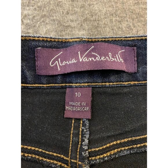 Gloria Vanderbilt Jeans Womens 10 Blue Amanda High Rise Tapered Leg Stretch - Picture 5 of 12